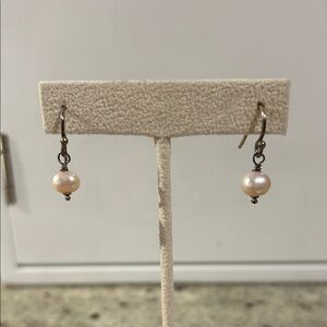 Freshwater Pink Pearl Drop Earrings